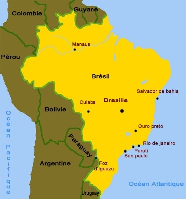 carte du Brésil carte du Brésil